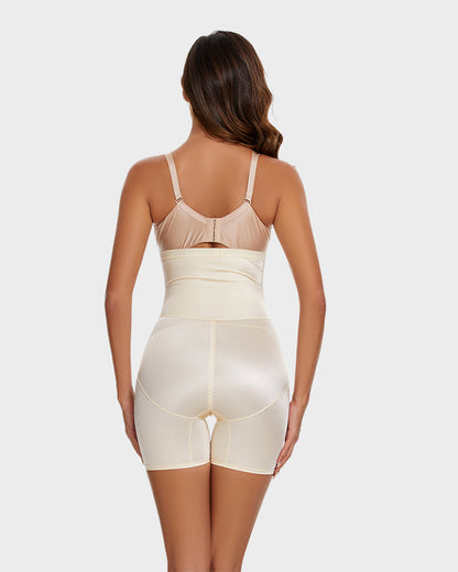 High Waist Cross Compression Mid-Thigh Shaping Shorts（2pcs ）